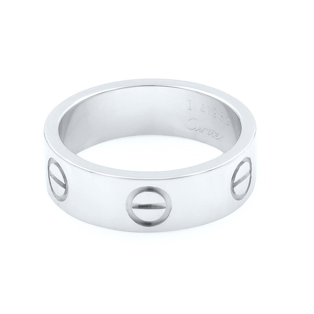 Cartier 18K White Gold Love Band Ring - Picture 4 of 5